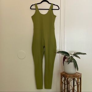 green unitard | girlfriend collective